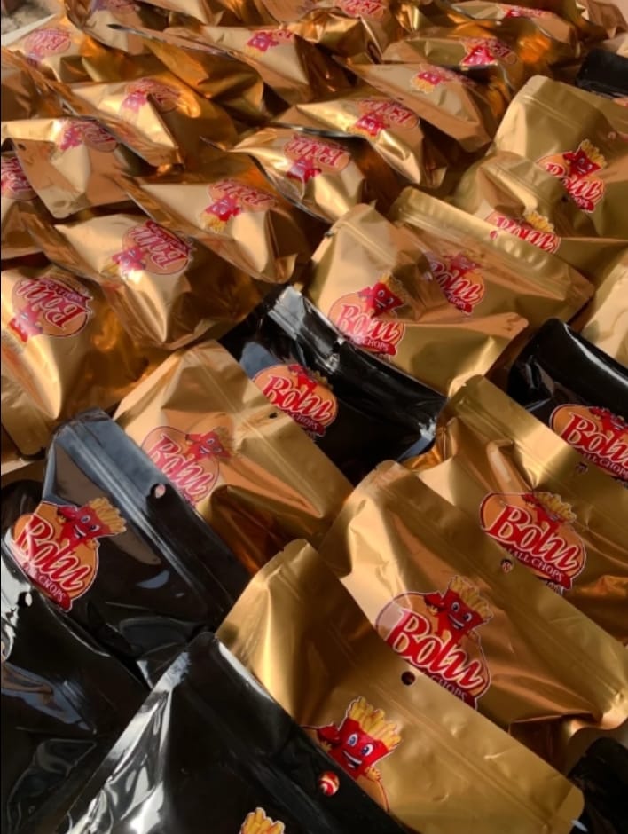 Bolu Small Chops packaged bags ready for delivery